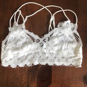 White lace bralet
